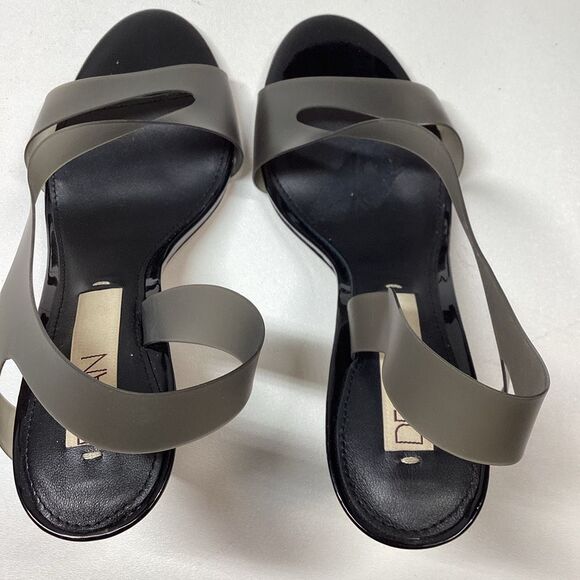 Deltan Black Clear Vinyl Open Toe Jelly Stiletto Pumps Women’s Size 8 - Picture 12 of 12